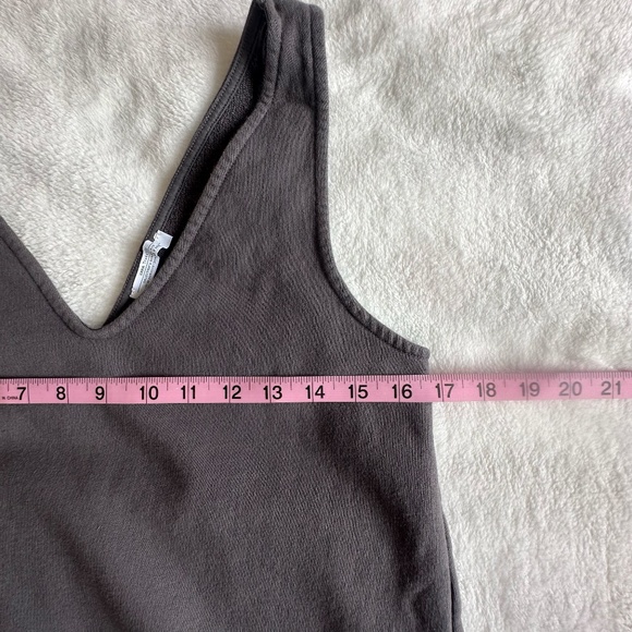 Zara Sleeveless V-Neck Knit Sweater Dress Dove Slate Sz S - Picture 11 of 11